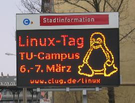 Billboard announcing Chemnitzer Linux-Tage