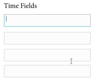 The field with the time format scripts.