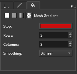 Tool Options for meshgradient