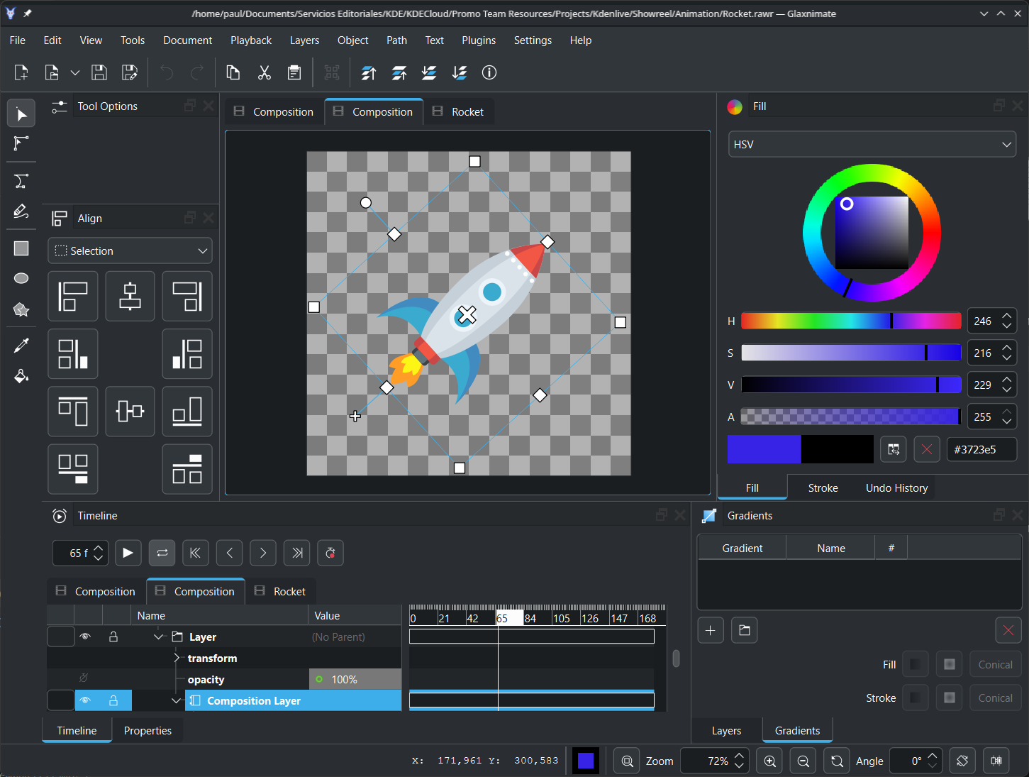 Glaxnimate is an open-source vector animation and motion design desktop application.