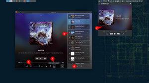 A screenshot showing the changes in the maximized player page.