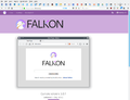 Falkon website screenshot, showing "Made by KDE" branding.