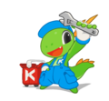 Konqi the engineer: Utility software, engineering, tools, under construction.